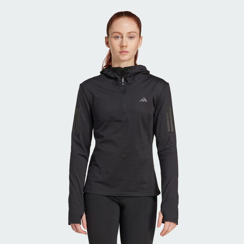 Dukserice adidas Performance Own The Run Winterized Hooded Running Jacket Crna | JP3821