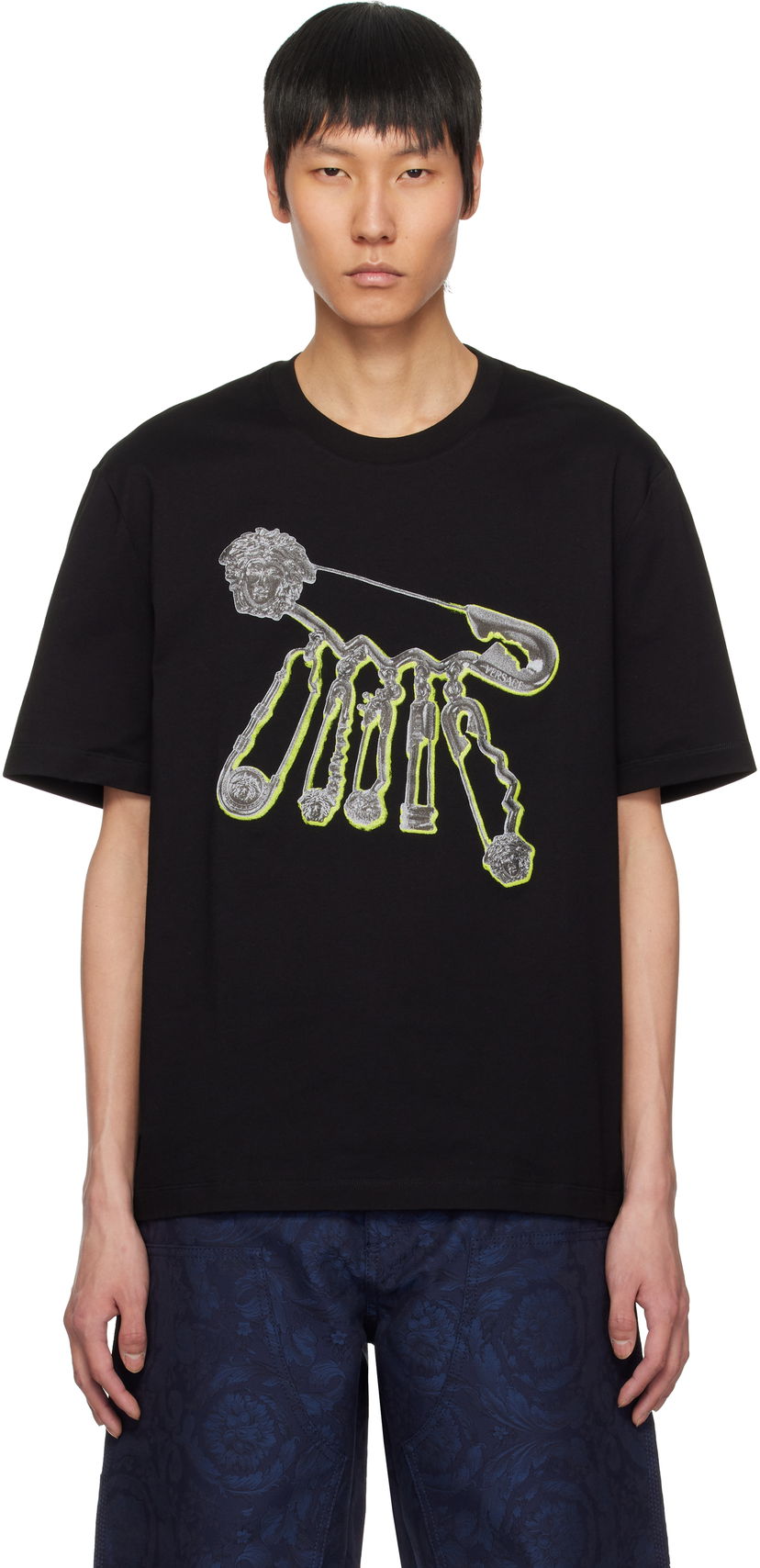 Majica kratkih rukava Versace Versace 'Versace Pop Pin' T-Shirt Crna | 1013302_1A13423