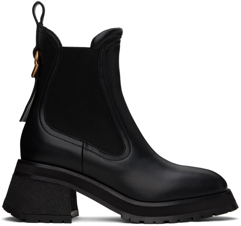 Odjeća Moncler Black Gigi Leather Boots Crna | J109B4F00030M3777
