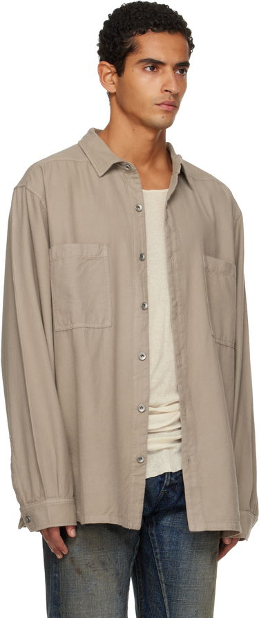 Košulja Rick Owens DRKSHDW Concordians Jumbo Button-Up Shirt Bež | DU02E7299 CFL, 1