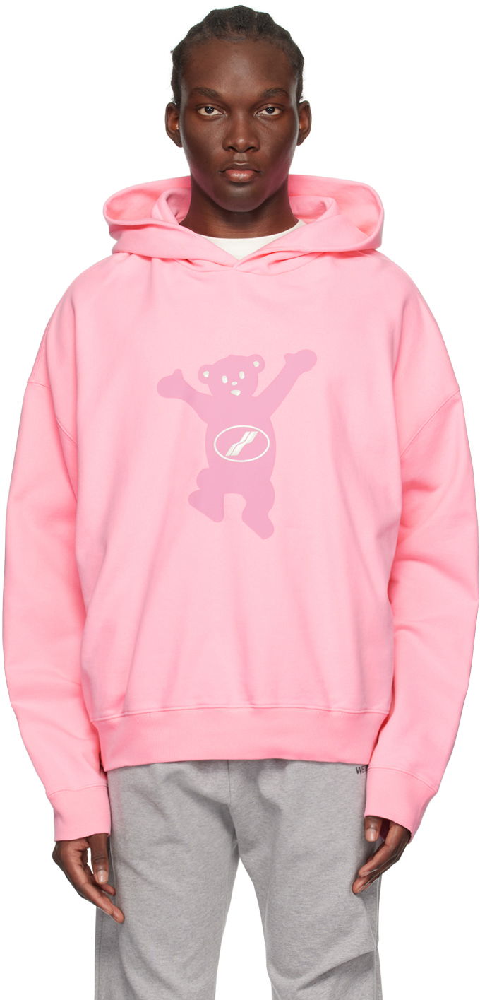 Dukserice We11done Teddy Graphic Print Hoodie Ružičasta | WD-TH3-22-727-U-PK