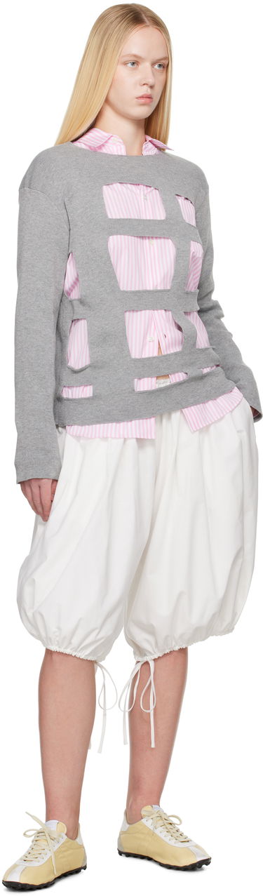 Džemper Comme des Garçons Comme des Garçons Shirt Geometric Cutouts Sweater Siva | FO-N002-S25, 3