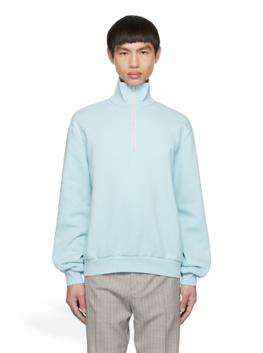 Dukserice Acne Studios Half-Zip Sweatshirt Plava | CI0129-