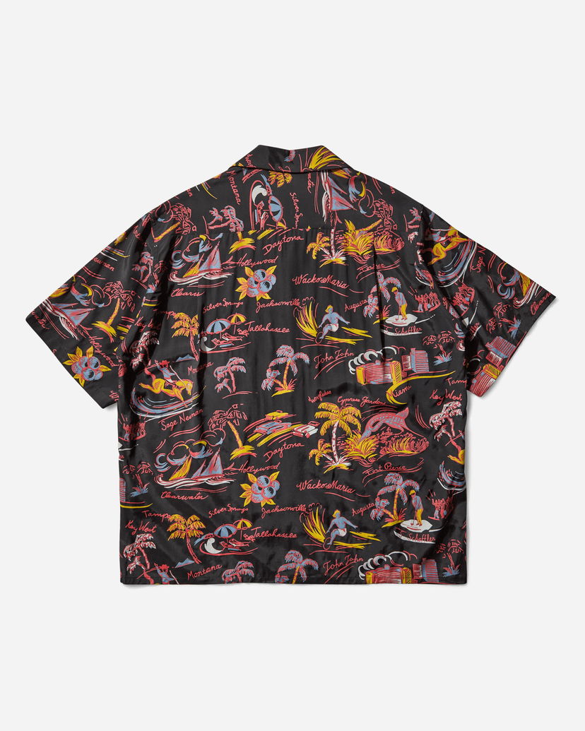 Košulja WACKO MARIA Hawaiian Print Short Sleeve Shirt Crna | 25SS-WMS-HI02 BLACK