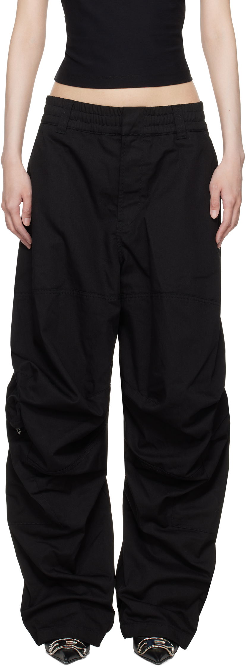 Cargo hlače Diesel P-Arne-Fem-P2 Cargo Pants Crna | A15324 0AJEB