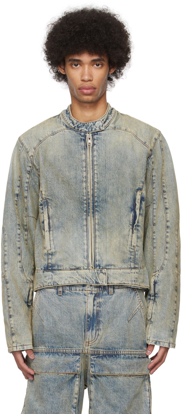 Bomber jakna Entire Studios Moto Denim Jacket Plava | ES2428SW