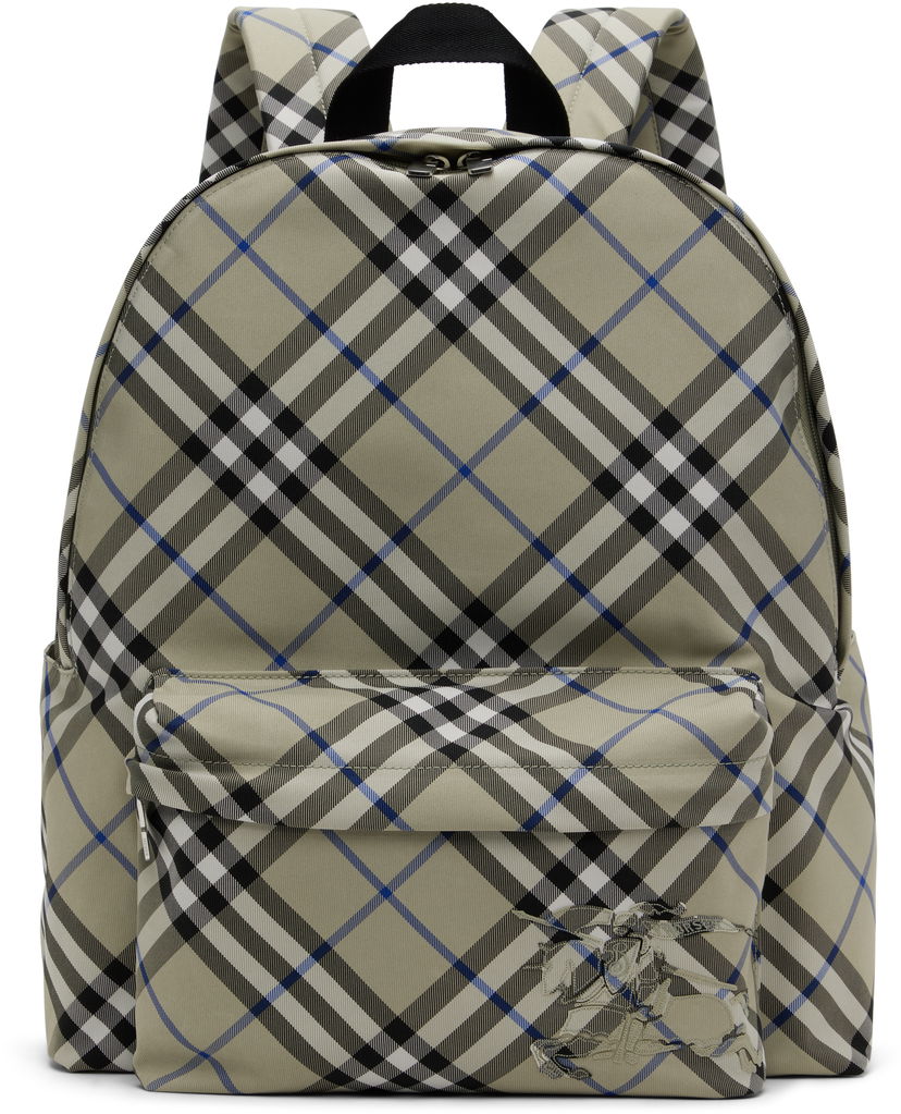 Ruksak Burberry Check Backpack Zelena | 8091333