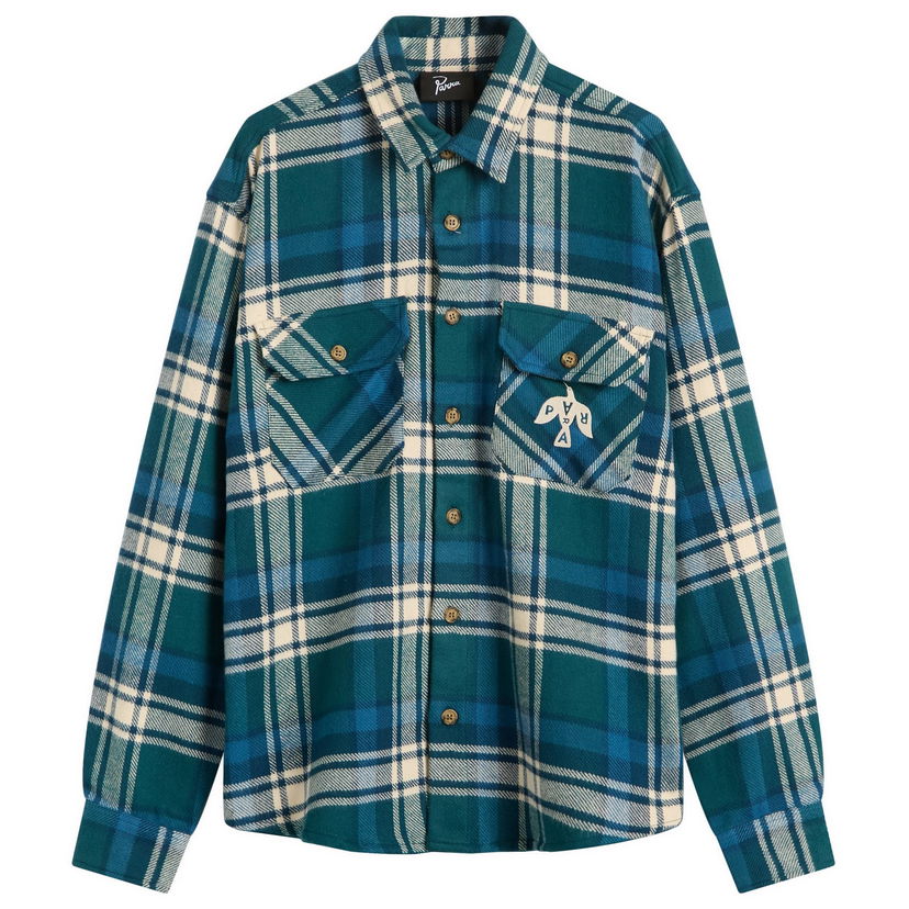 Košulja By Parra Crow Flannel Shirt Zelena | 54330-PGN