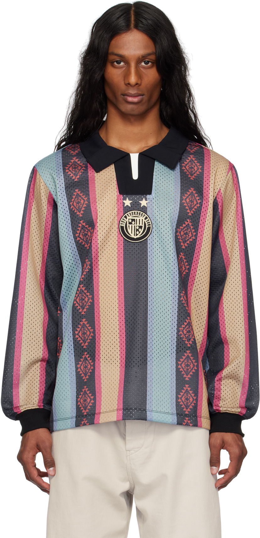 Dres Andersson Bell Andersson Bell Navajo Stripe Long Sleeve Polo Višebojno | atb1297m