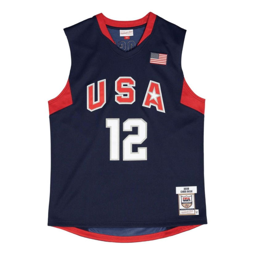 Dres Mitchell & Ness Mitchell & Ness Team USA Chris Bosh 2008 Authentic Jersey Plava | AJY44386-USA08CBONAVY