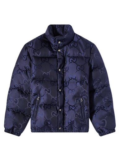 Pernata jakna Gucci Horse Bit Monogram Harrington Jacket Tamnoplava | 694161-Z8A53-4348