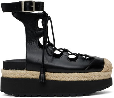 Njega cipela sacai Sacai Ghillie Heeled Sandals Crna | 25-07920, 0