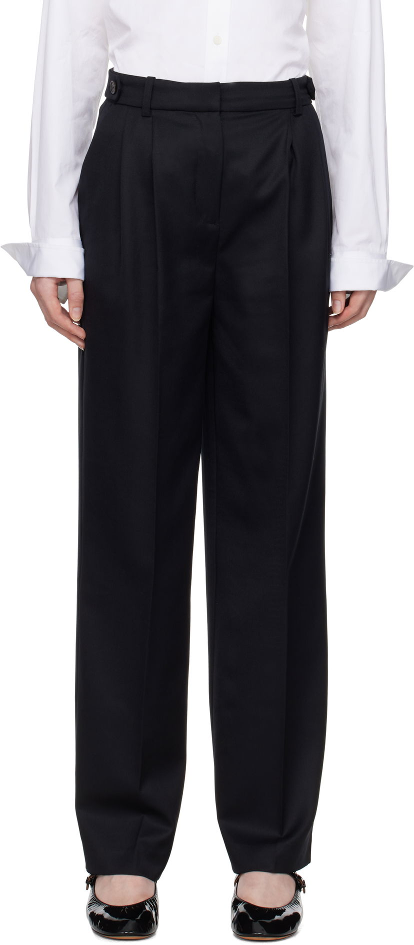 Hlače A.P.C. A.P.C. Joseon Pleated Trousers Crna | WOAPO-F08475
