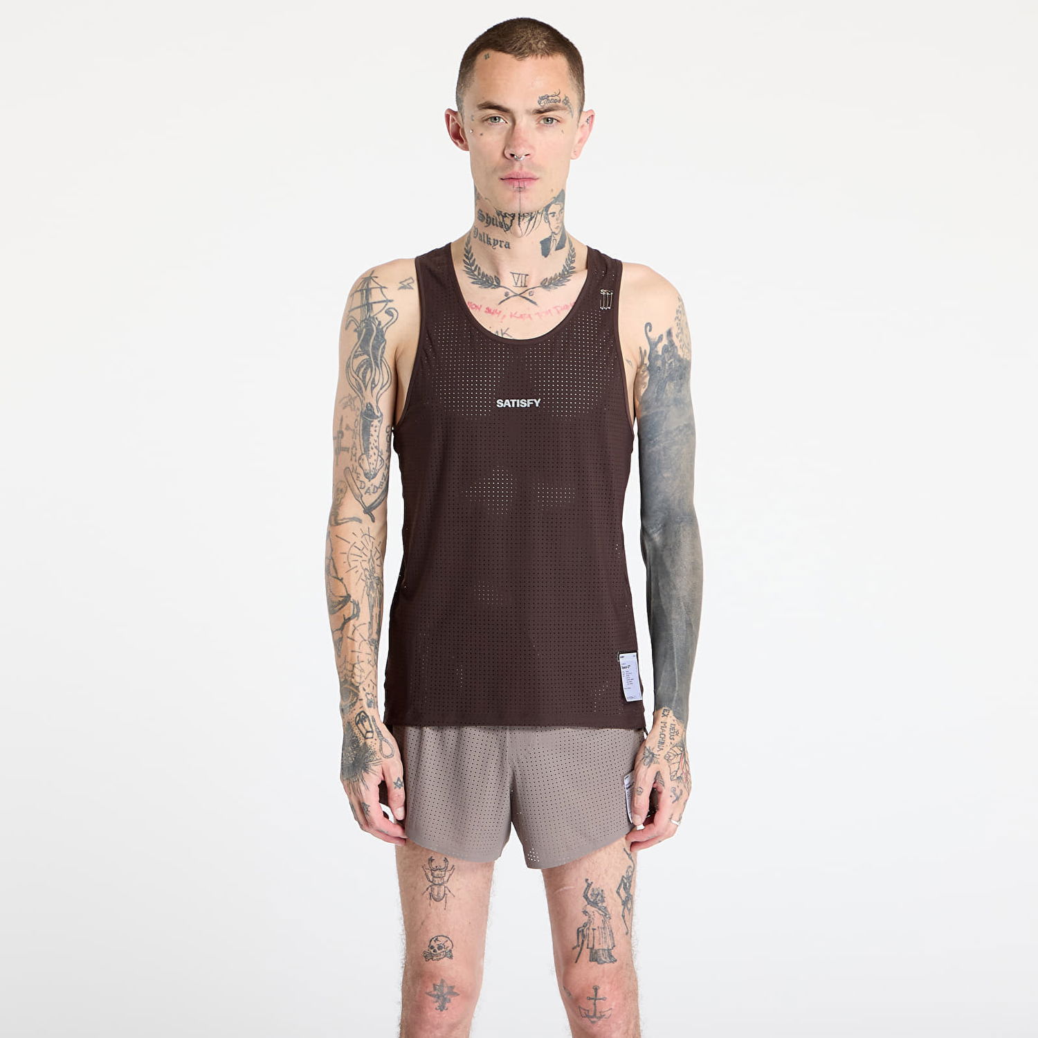 Majica bez rukava Satisfy Satisfy Space-O Perforated Running Singlet Smeđa | 11004-DM-SAB, 0
