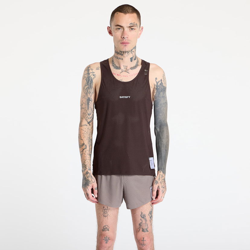 Majica bez rukava Satisfy Satisfy Space-O Perforated Running Singlet Smeđa | 11004-DM-SAB