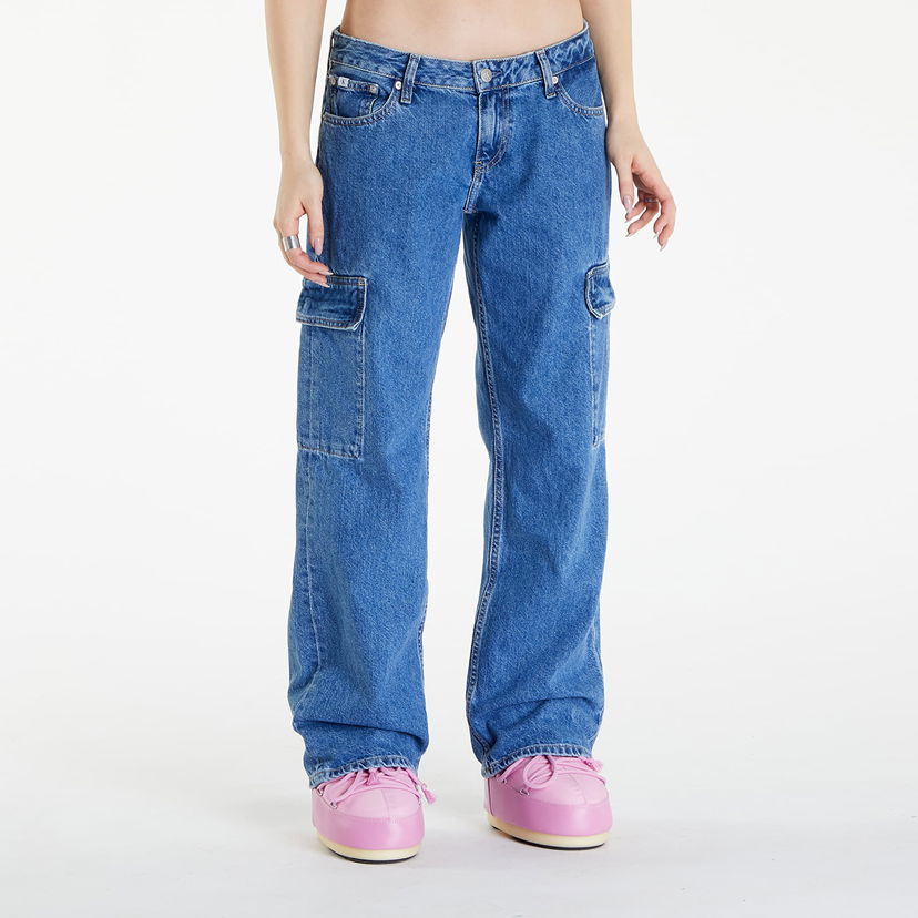 Cargo hlače CALVIN KLEIN Jeans Extreme Low Rise Baggy Jeans Denim Medium Plava | J20J223688 1A4