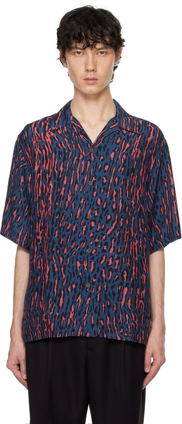 Košulja WACKO MARIA WACKO MARIA Leopard Print Short Sleeve Shirt Plava | 24FWE-WMS-HI01, 0