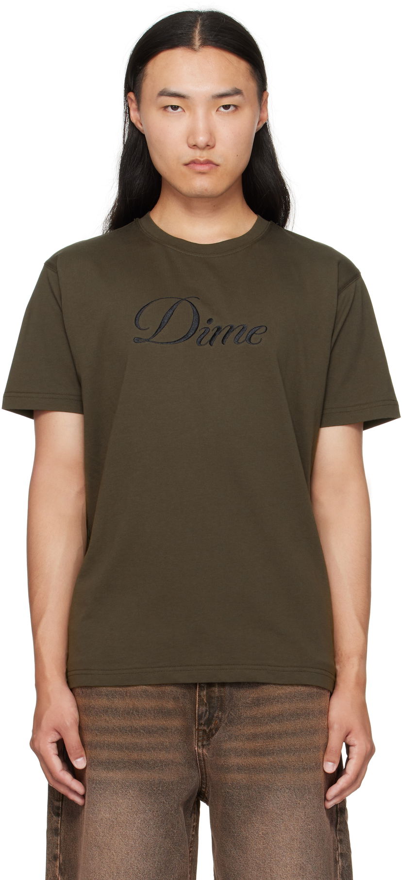 Majica kratkih rukava Dime Dime Cursive T-Shirt Zelena | DIMEFA2574BLK