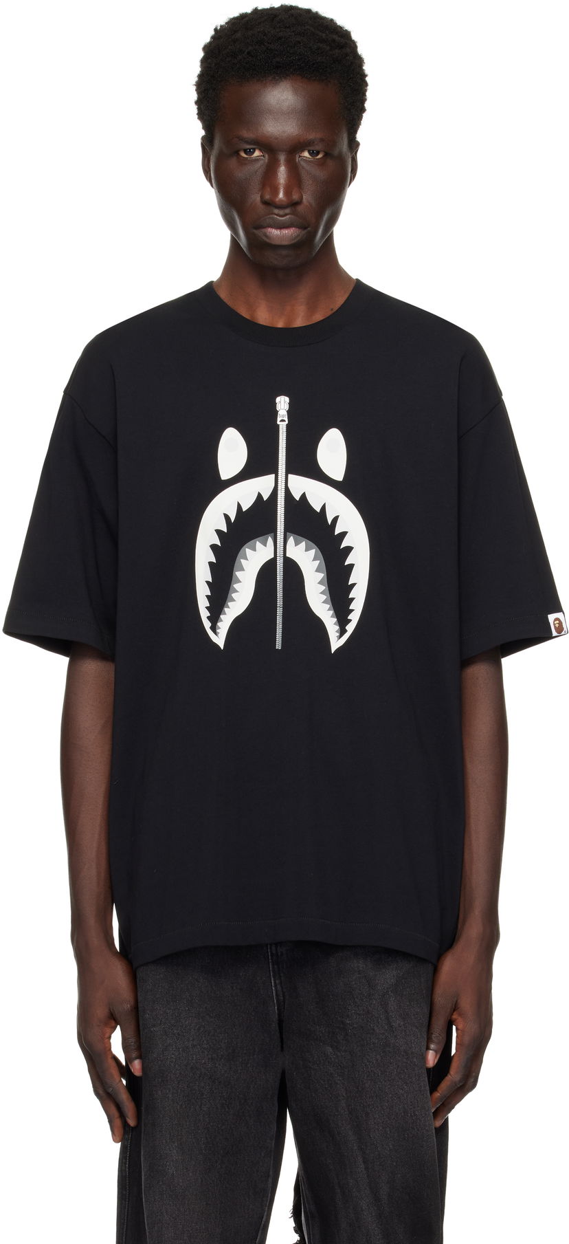 Majica kratkih rukava BAPE Shark #1 Graphic T-Shirt Crna | 001TEK701311M