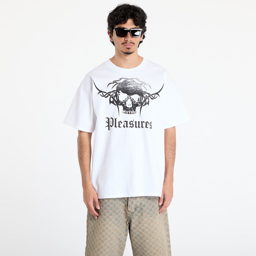 Majica kratkih rukava Pleasures Pleasures Tradition Graphic T-Shirt Bijela | P25SU049 WHITE