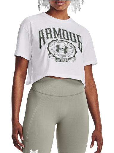 Majica kratkih rukava Under Armour UA Collegiate Crop Bijela | 1379402-100