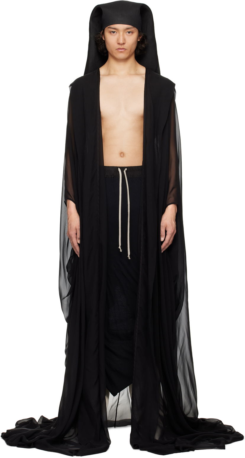 Kaputi Rick Owens Rick Owens Hollywood Allahnah Long Coat Crna | RR01E5903 S