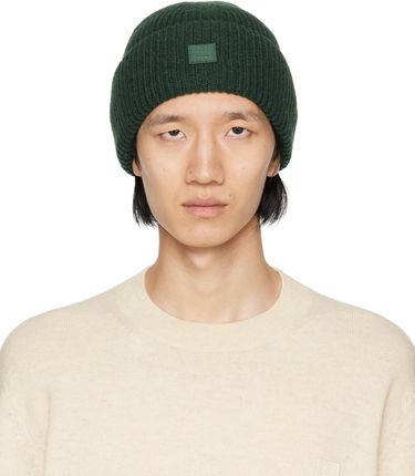 Kapica Acne Studios Small Logo Beanie Zelena | C40270-, 0