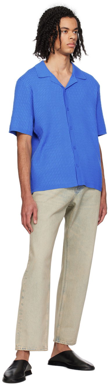 Košulja Samsoe Samsoe Samsøe Samsøe Sagabin Knitted Polo Shirt Plava | M24100013, 3