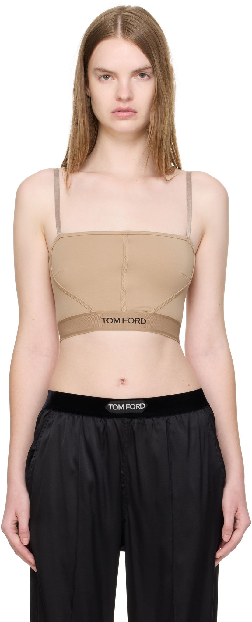 Majica bez rukava Tom Ford Tom Ford Signature Camisole Bež | TSJ472-JEX166