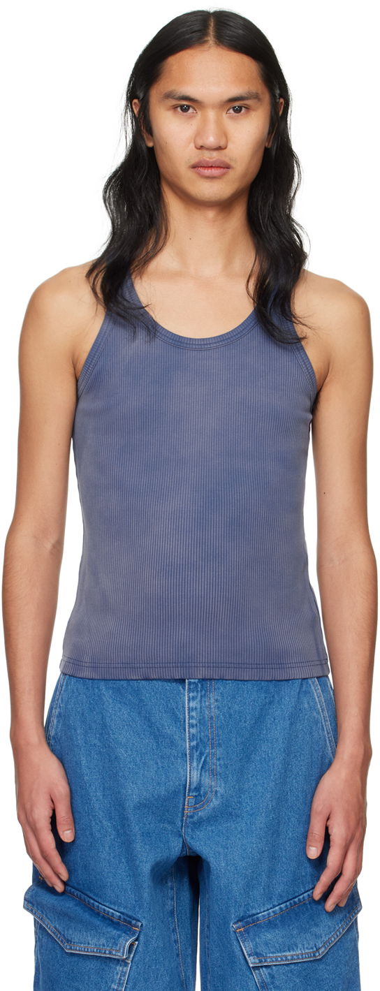 Majica bez rukava Dion Lee Sprayed Tank Top Plava | C3160PS24