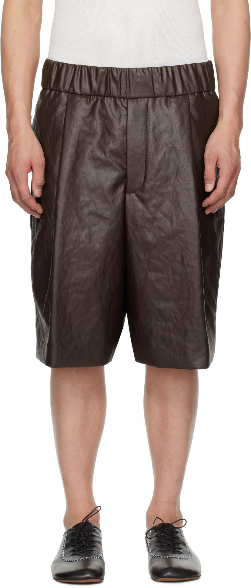 Kratke hlače Dries Van Noten Dries Van Noten Pleated Shorts Smeđa | 251-020952-1502