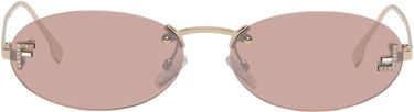 Sunčane naočale FENDI 'Fendi First' Crystal Oval Rimless Sunglasses Ružičasta | FE4075USW5428Z 192337234699, 0