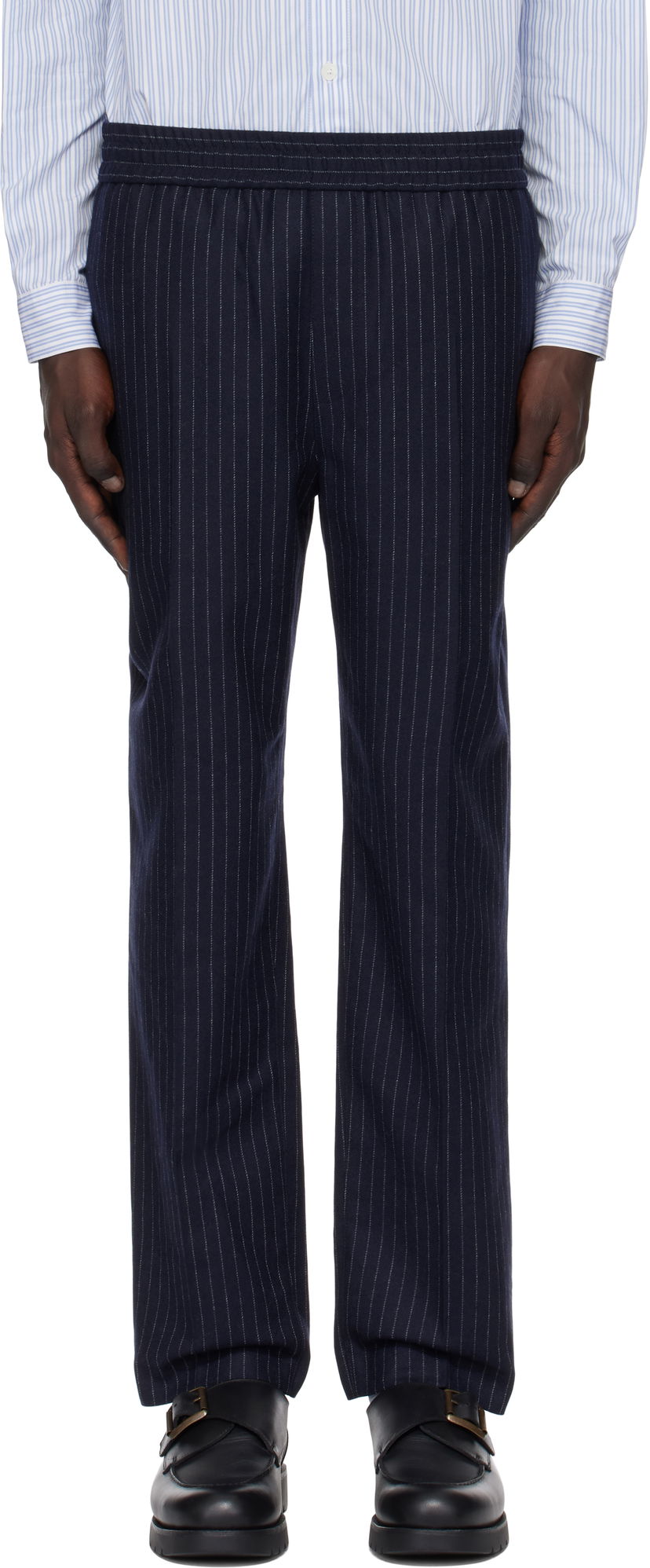 Hlače A.P.C. A.P.C. Pieter Pinstripe Trousers Tamnoplava | WOARO-H08394
