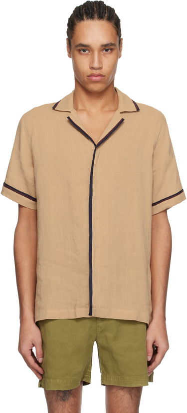 Košulja Orlebar Brown Orlebar Brown Maitan Linen Resort Shirt Bež | 280304, 0