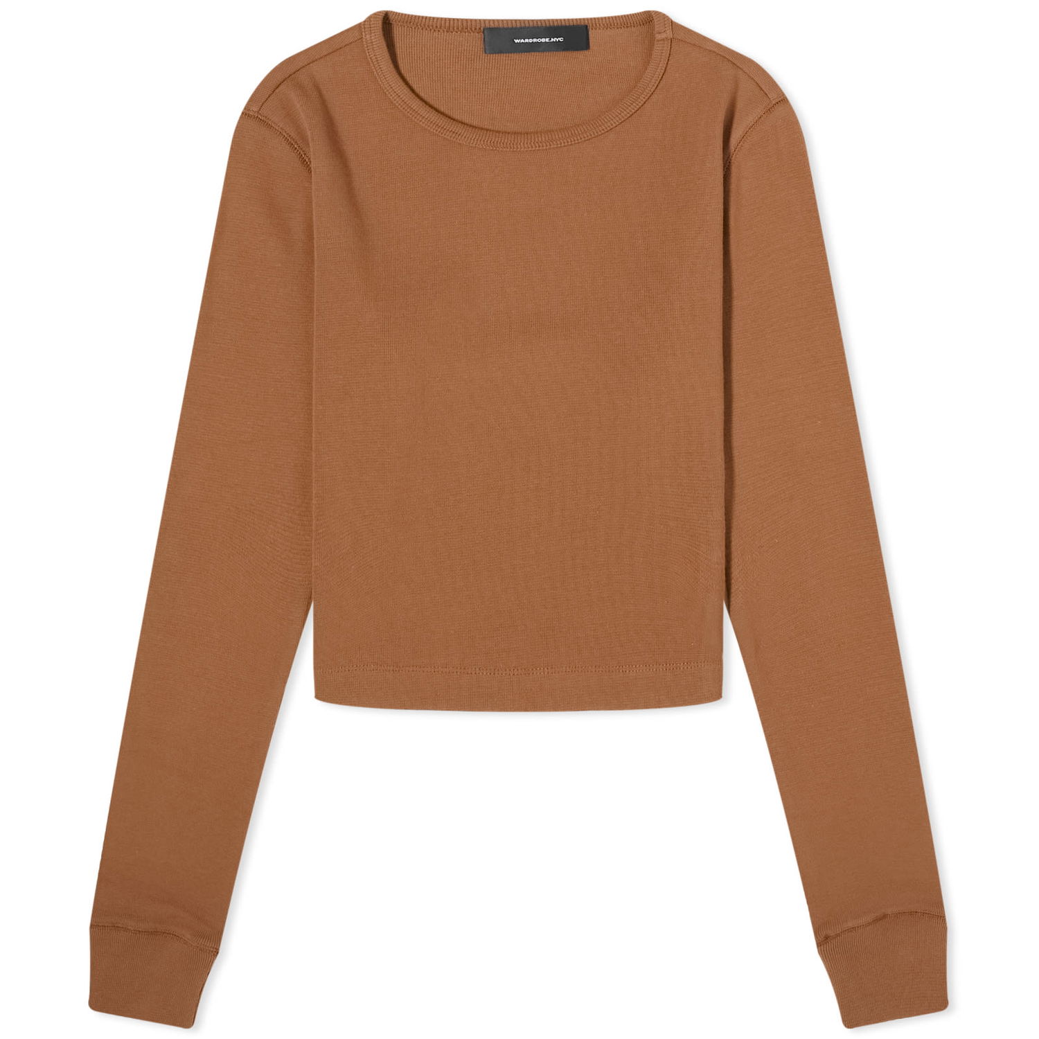 Majica kratkih rukava WARDROBE.NYC Hailey Bieber Long Sleeve Smeđa | W1043R09, 0