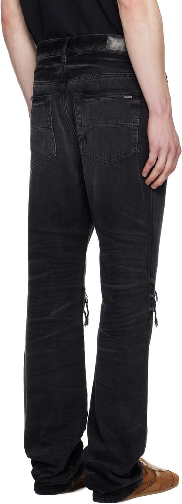 Jeans AMIRI AMIRI Leather Straight MX1 Jeans Crna | AMDNGH1086, 2
