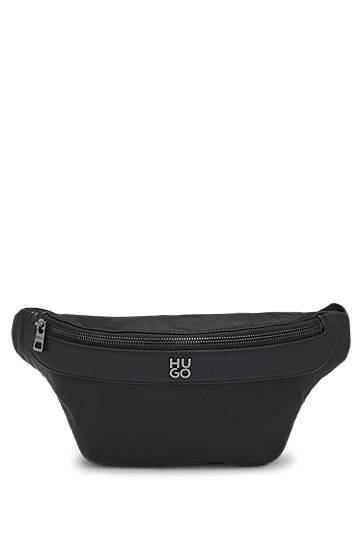 Torba oko struka BOSS HUGO Twill Belt Bag with Stacked Logo Crna | 50547398