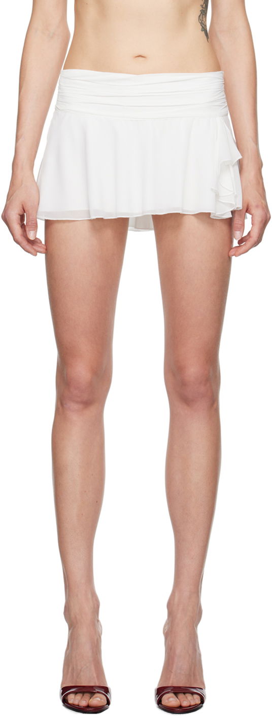 Suknja GUIZIO Guizio Slit Mini Skirt Bijela | P24311W096