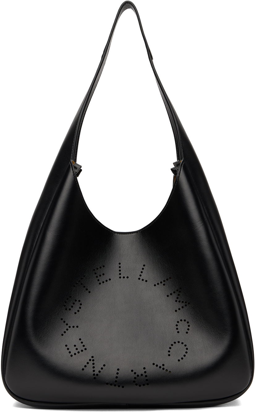 Ručna torbica Stella McCartney Alter Mat Perforated Logo Tote Bag Crna | 7B0102W8542