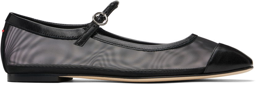 Odjeća Aeyde Aeyde Uma Mesh Toe-Cap Ballerina Flats Crna | A11-FL-RKLS08FL181-SS25-800-007