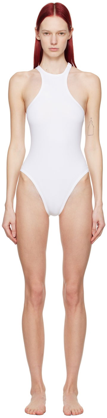 Kupaći kostimi The Attico Attico Hook-Eye Swimsuit Bijela | 243WBB04 PA63