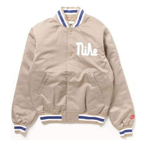 Bomber jakna Nike Dugout Loose Satin Jacket Bež | FQ7970-247