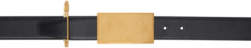 Pojasevi Balmain Balmain Safety Pin Leather Belt Crna | EN1WJ167LSLX