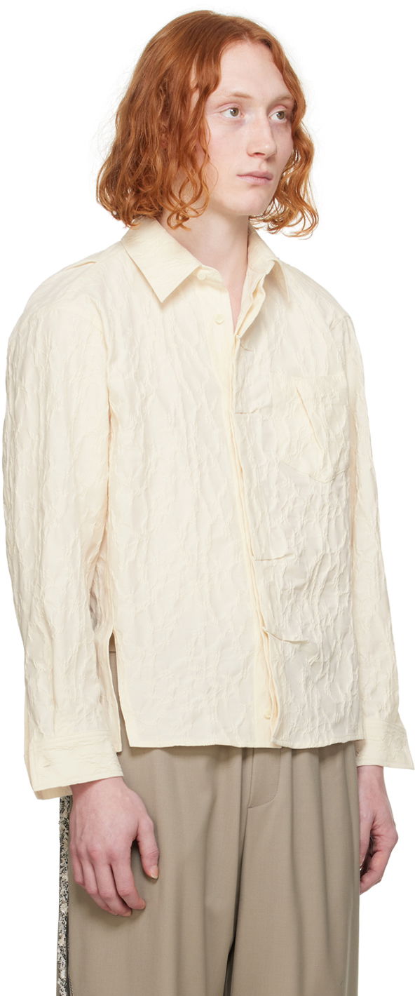 Košulja ADER ERROR Textured Button-Up Shirt Bež | BN01SSSH0102IV, 1