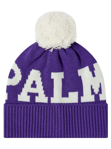 Kapica Palm Angels Logo Pompon Beanie Ljubičasta | PWLC011F22KNI0013701