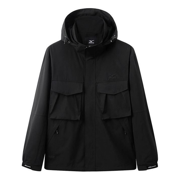 Vjetrovka Mizuno Waterproof Logo Jacket Crna | A2CE3110