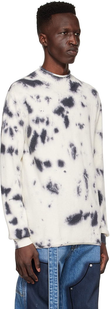 Džemper We11done Tie-Dye Wool Sweater Bijela | WD-KT1-22-604-U-BK, 1