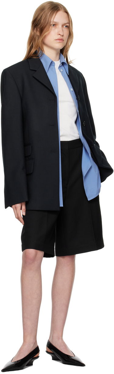 Jakna TOTEME TOTEME Straight Single-Breasted Blazer Crna | 244-WRZ0045-FB0061, 4