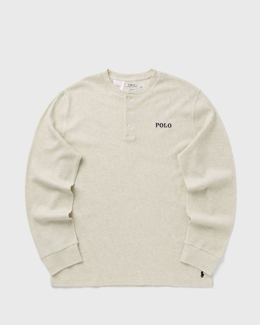 Majica kratkih rukava Polo by Ralph Lauren Polo Ralph Lauren Long Sleeve Henley Sleep Top Bež | 714950609005