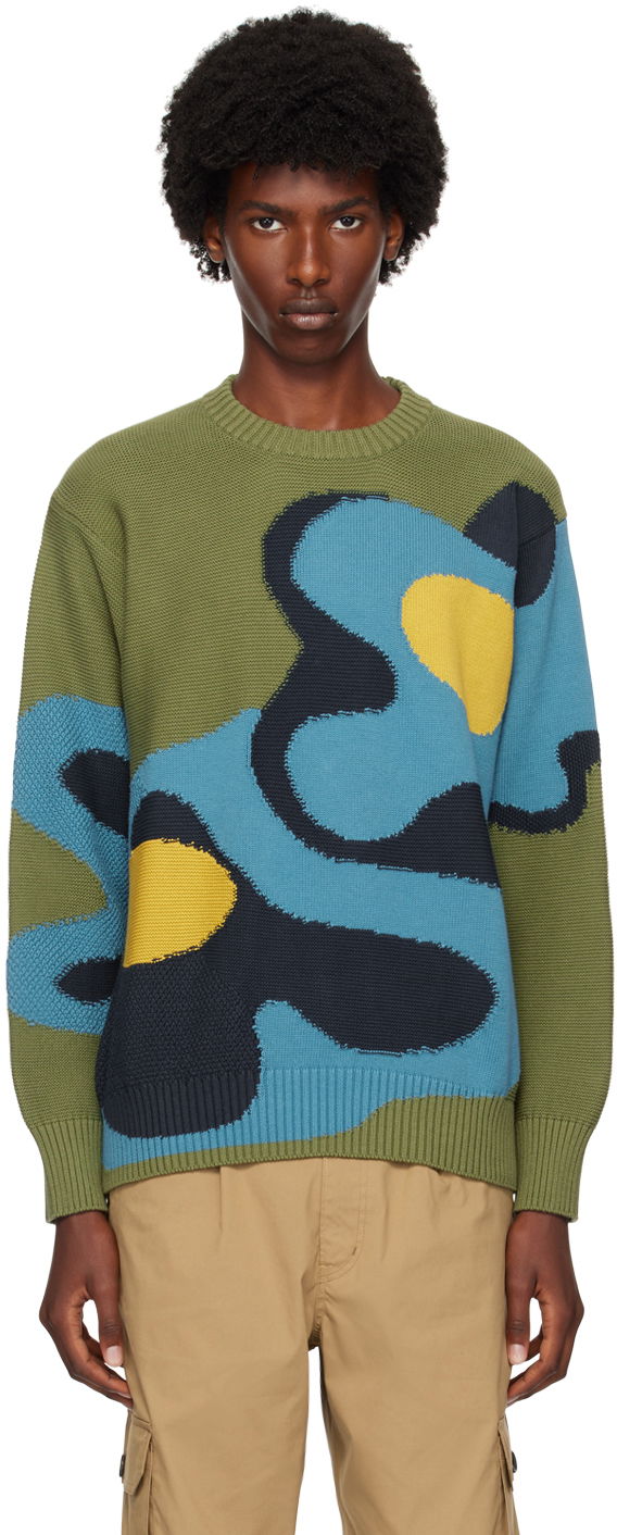 Džemper Paul Smith PS Paul Smith Knitted Crewneck Sweater Zelena | M2R-961Y-N22152-34